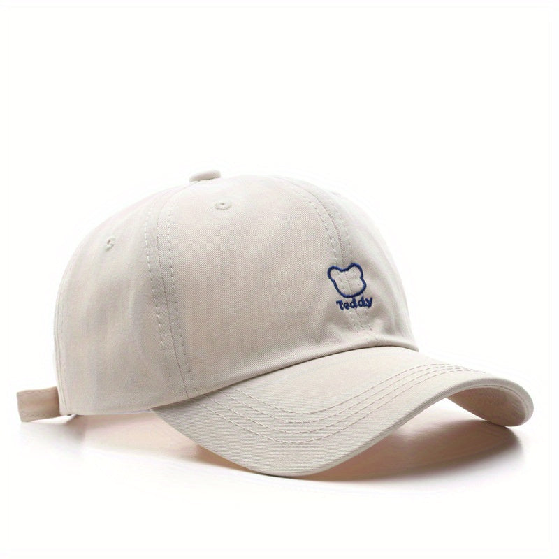 Unisex Embroidered Baseball Cap Curved Brim Sun Hat Adjustable Strap