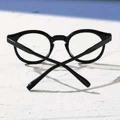 Round Frame Clear Lens Glasses Anti Light Stylish Eyewear