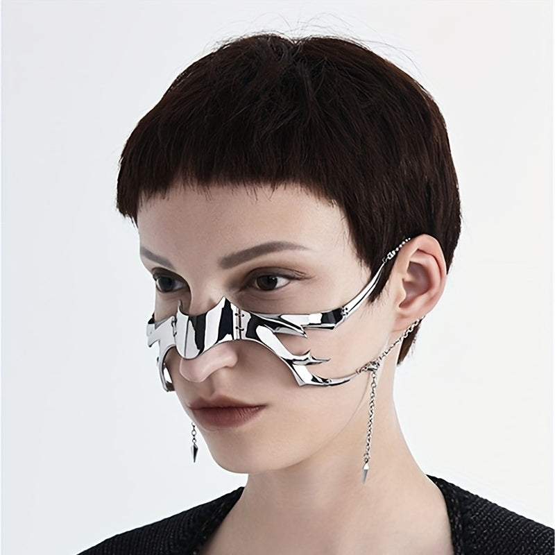 Gothic Punk Silvery Mask for Parties