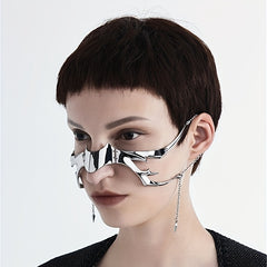 Gothic Punk Silvery Mask for Parties