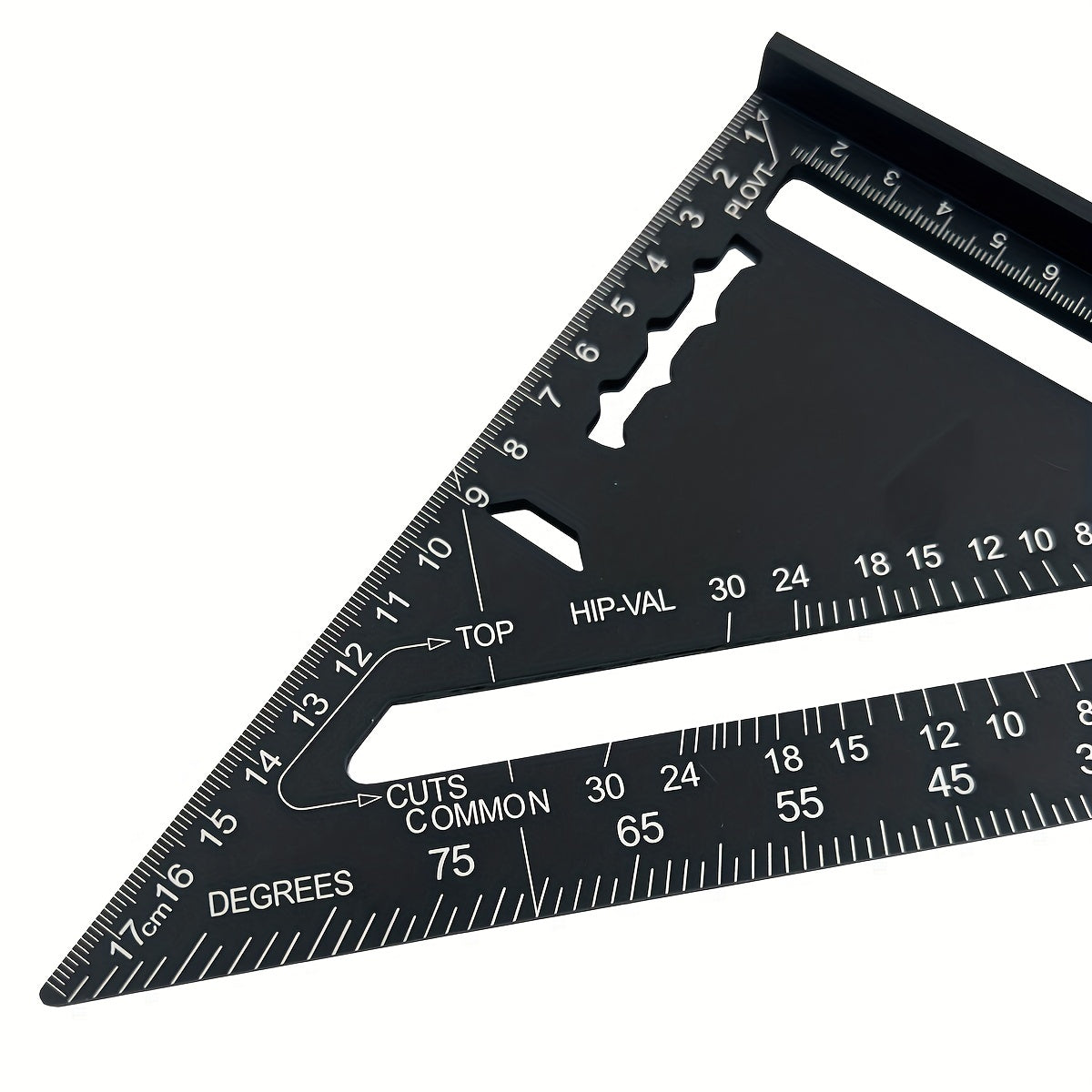 17 78 Cm Woodworking Triangle Ruler Right Angle Protractor Aluminum Alloy
