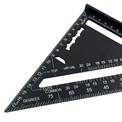 17 78 Cm Woodworking Triangle Ruler Right Angle Protractor Aluminum Alloy