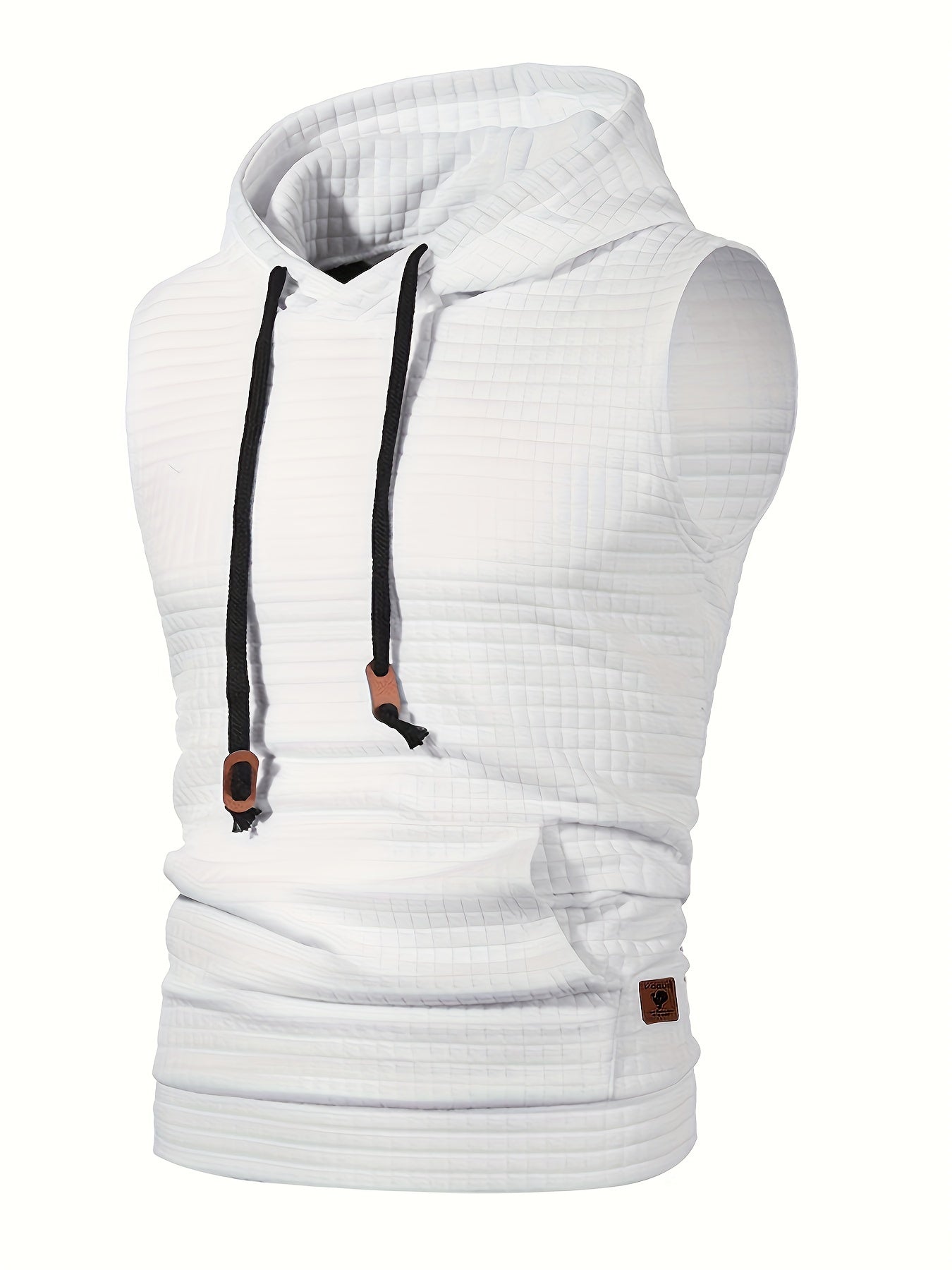 Men's Sleeveless Knit Hoodie Pullover Vest