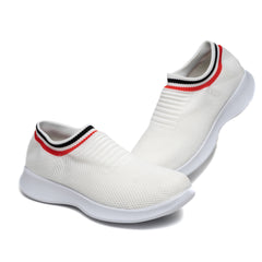 Women's Breathable Knit Sneakers Low Top Platform Shoes
