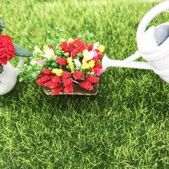 12 Dollhouse Garden Scene Set Mini Potted Plants Micro Landscape Decoration DIY