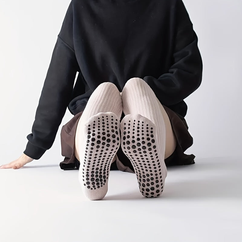 Professional Yoga Socks Over The Knee Warm Long Stockings Anti-slip & Anti Odor
