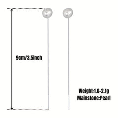 Pearl Tassel Earrings Chain Thread Gift For Girls
