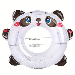 Panda Swimming Ring Float for Kids with Sequin Handle