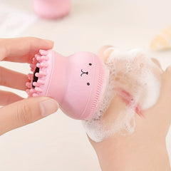 Silicone Exfoliating Face Brush Pore Minimizing Massage Soft Bristles