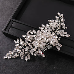 Crystal Rhinestone Hair Comb Insert Comb Head Jewelry Wedding Accessories