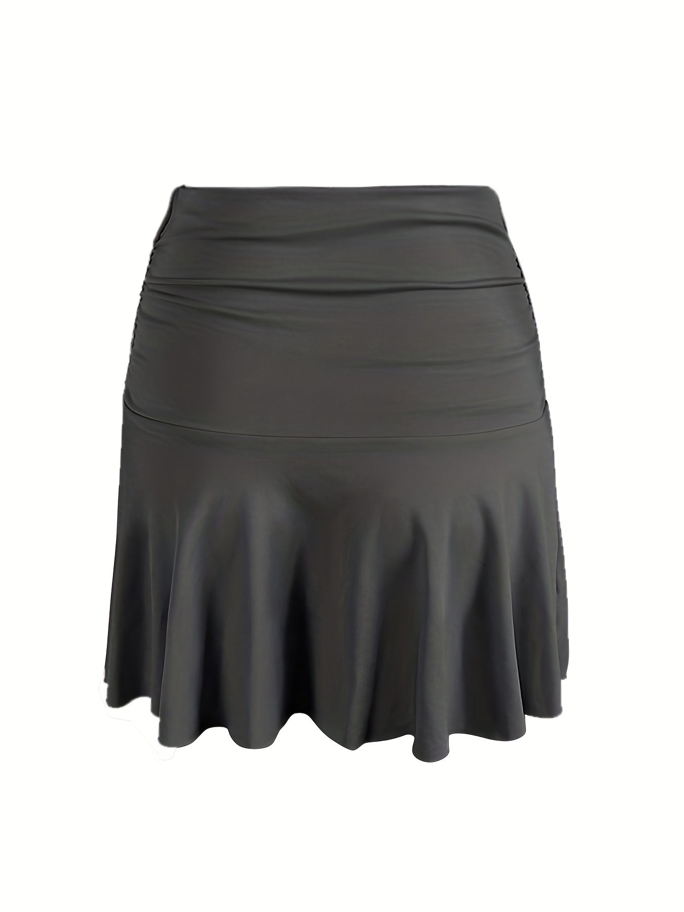 Ruched High Waist Mini Skirt