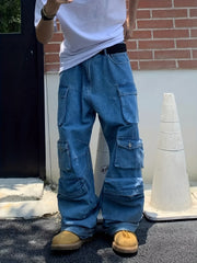 Men s Wide Leg Flap Pocket Trousers