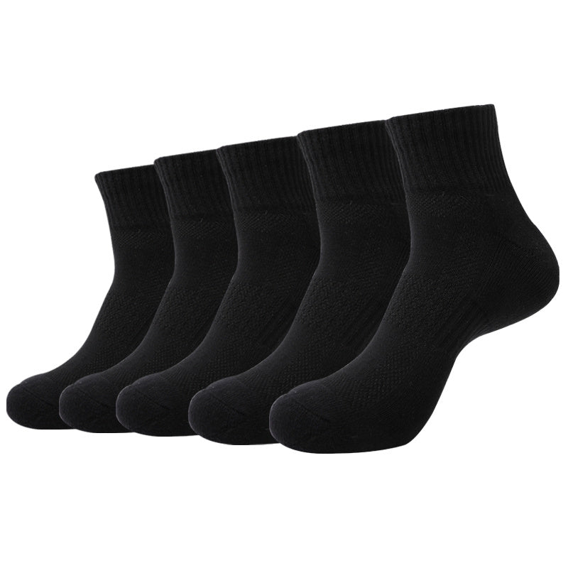 5 Pairs Athletic Cotton Socks for Running Training Daily Use