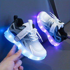 Girls' LED Light Up Sneakers USB Charging - Assorted Col