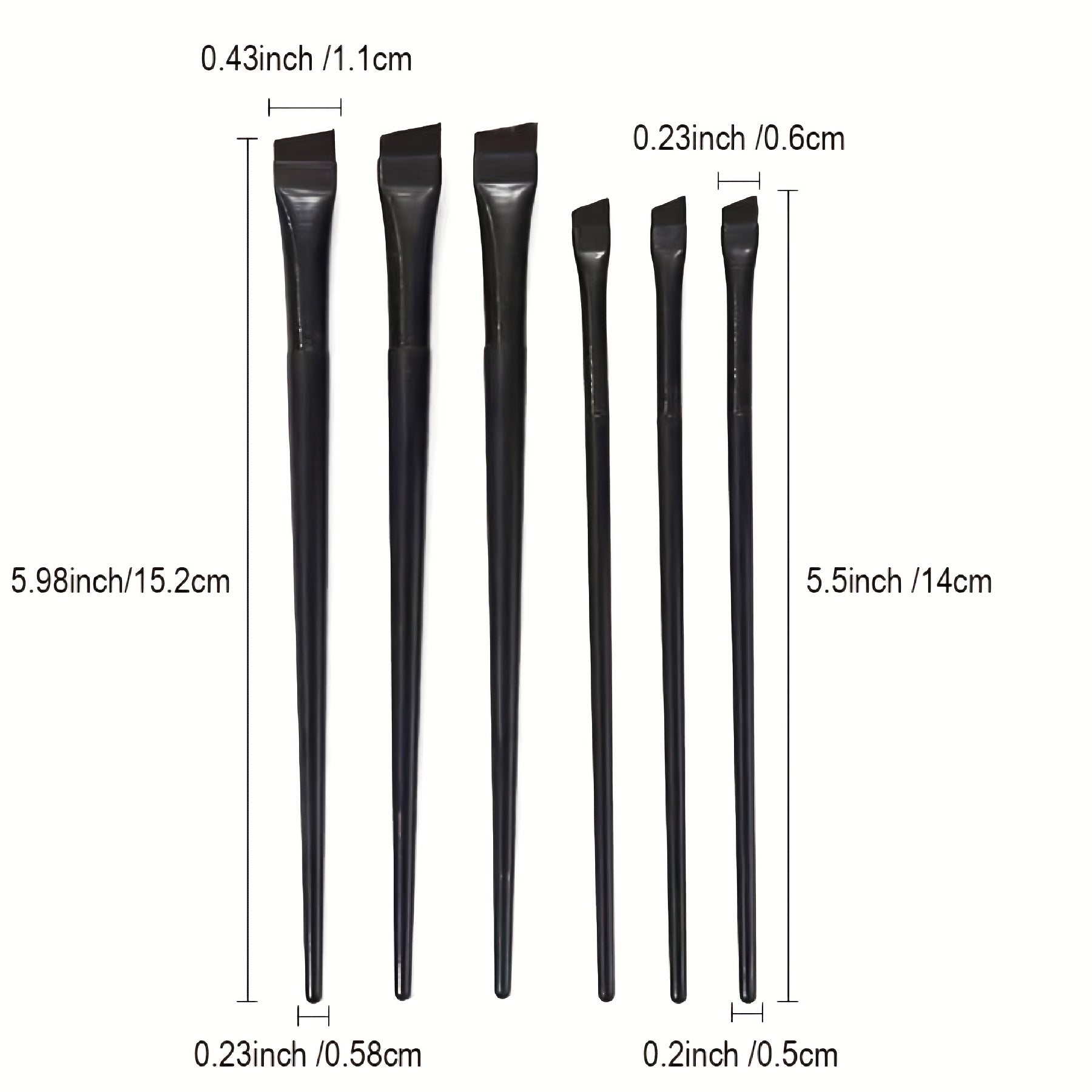 Professional Angled Eyebrow Brush Soft Portable Eye Makeup Flat Tint Brush