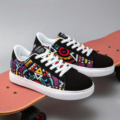 Men's Street Style Skate Shoes Comfy Non Slip Casual Lace Up Sneakers