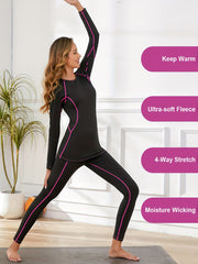 Women's Thermal Underwear Set Crew Neck Tops & Pants