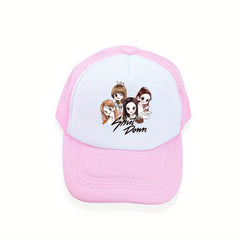 Y2K Pink Cartoon Girls Trucker Hat Anime Dad Cap