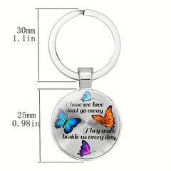2pcs Butterfly Keychain Creative Key Chain Pendant Birthday Gift For Men Women