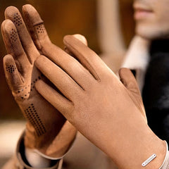 Suede Non-slip Gloves for Winter Warmth - Outdoor Cycling Driving