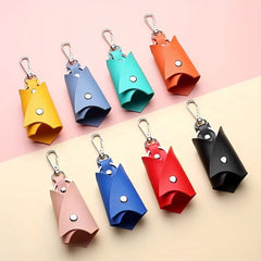 Bat Keychain Pendant PU Leather Car Key Bag
