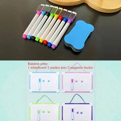 12pcs Erasable Graffiti Board Set with Whiteboard, Pens & Magnetic Fasteners