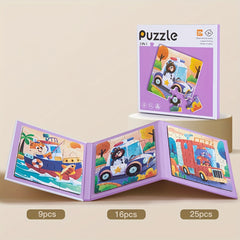 3 in 1 Animal Magnetic Puzzle Books Educational Gift for Kids