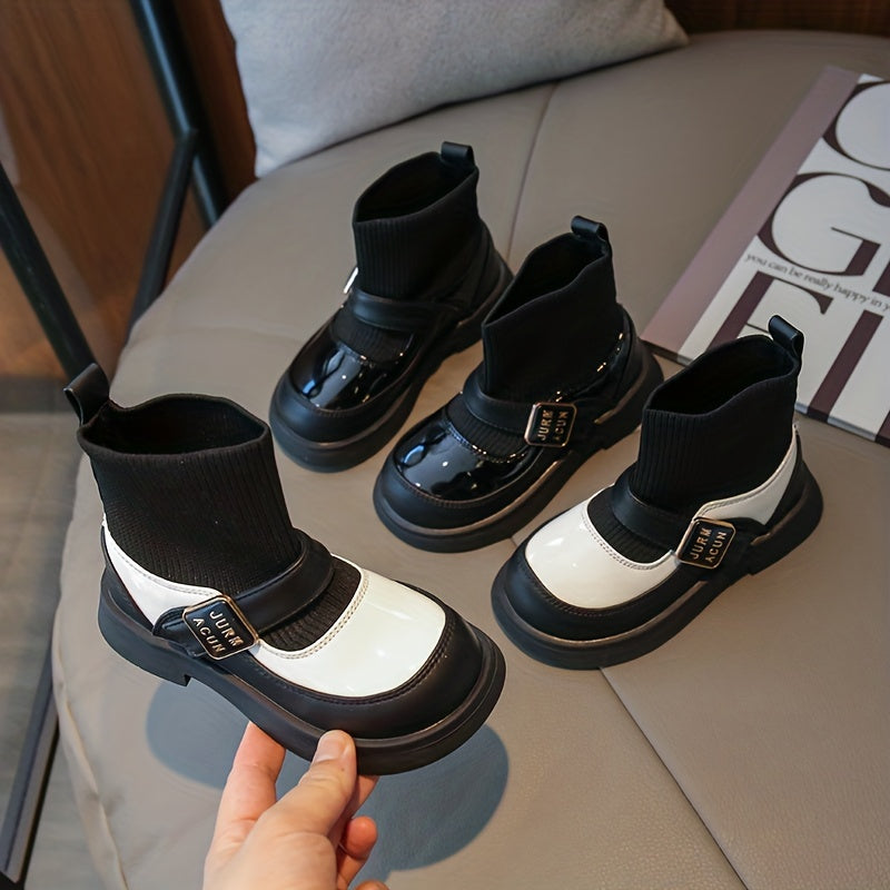 Girls Kids Non Slip Boots with Woven Sock for Comfort and Style