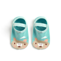 Baby Casual Cartoon Floor Socks With Non slip Straps