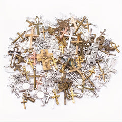 50g Mixed Metal Charms for Jewelry Making Keychain Bracelet Necklace