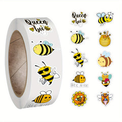 500pcs Bee Roll Stickers 10 Styles for Kids Parties Scrapbooks Greeting Cards