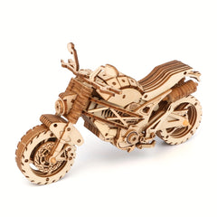 Wooden Motorcycle Model Kit 3D Puzzle Creative Play Holiday Birthday Gift
