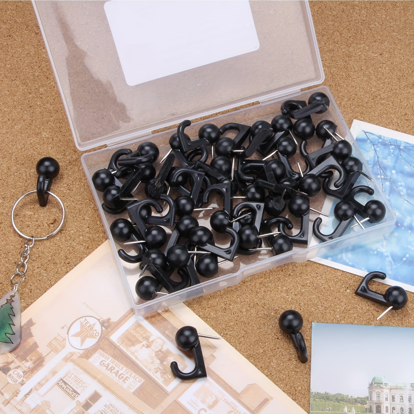 30pcs Push Pin Hooks for Cork Board Bulletin Board