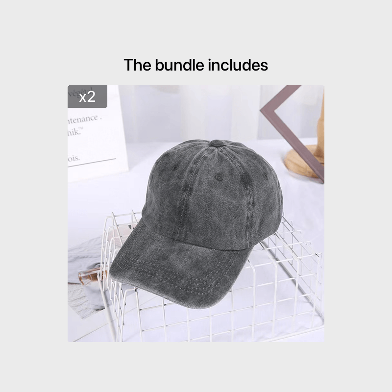 Soft Washed Retro Baseball Cap Vintage Style Denim Sun Hat
