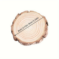Gypsum Aromatherapy Candle Base Wooden Chip Round Decorative Tray