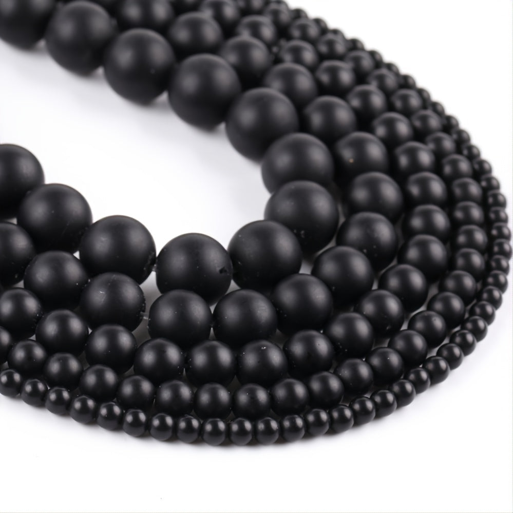 Matte Stone Round Beads DIY Bracelets Necklace 15inches Strand