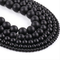 Matte Stone Round Beads DIY Bracelets Necklace 15inches Strand