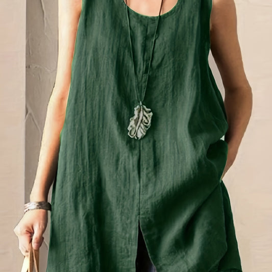 Women's Tank Top Plain Round Neck Summer Thin Comfy