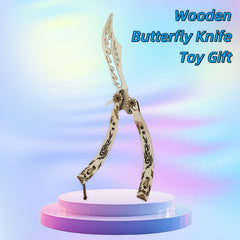Wooden Butterfly Claw 3D Puzzle Toy Light Yellow