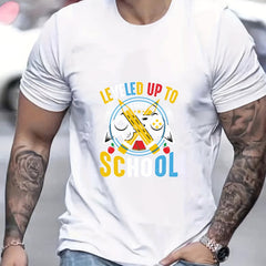 Men's Graphic Crew Neck Active T-shirt for Summer