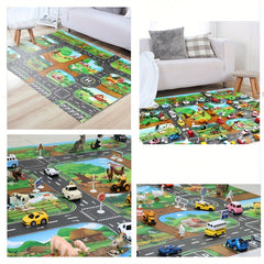 Floor Game Farm Traffic Large Map Simulated City Parking Lot Scene Map