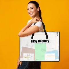 4pcs Artwork Bag Artwork Organizer Zipper Handle Posters Scrapbooking