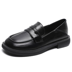 Women's Low Heel Loafers Anti slip Chunky Slip On Shoes