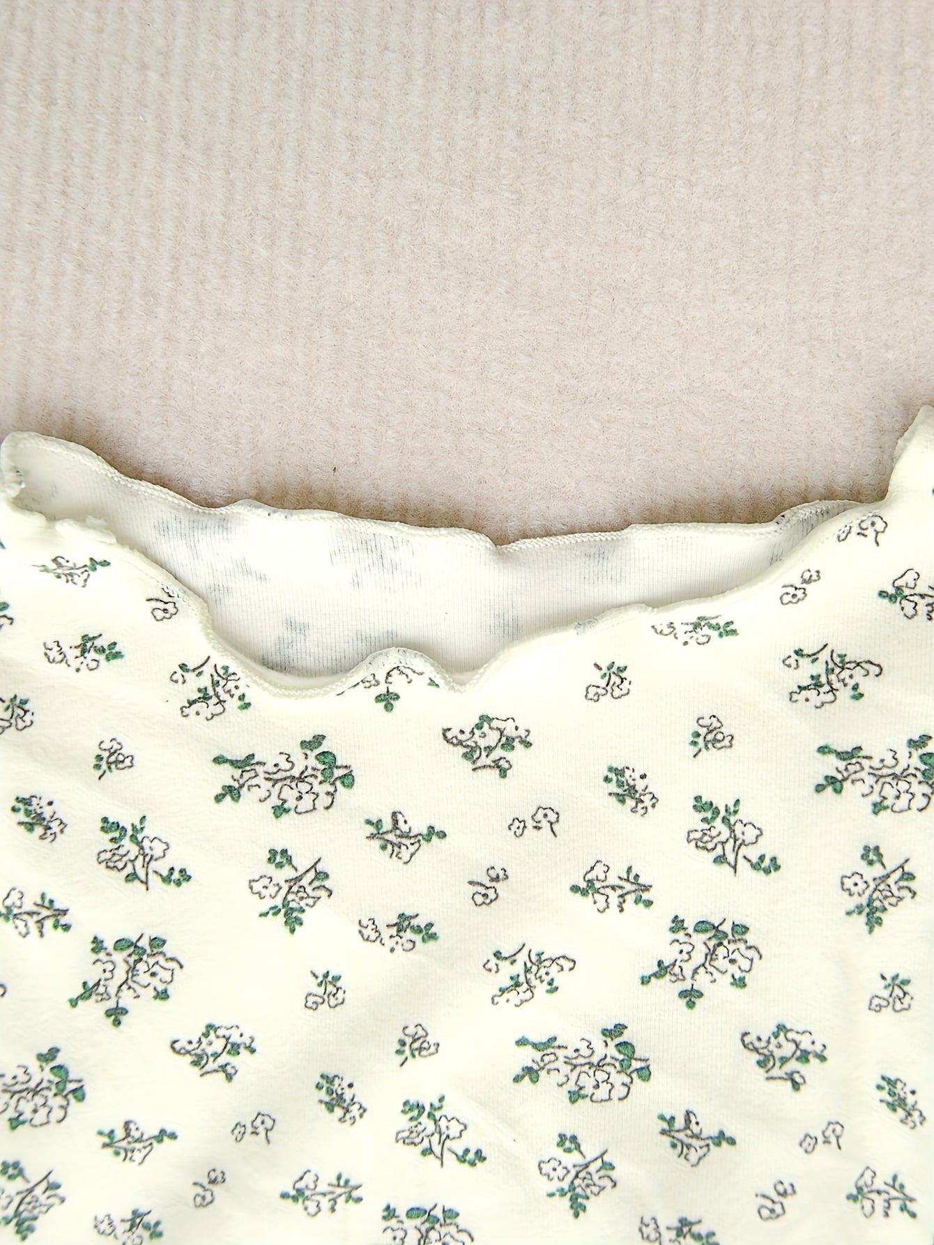 2pcs Floral Pajama Set Long Sleeve Top & Pants Cozy PJ Girl's Loungewear