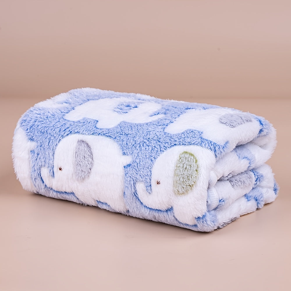 Cute Elephant Pet Blanket for Dogs & Cats, Cozy Winter Blanket for Extra Warmth