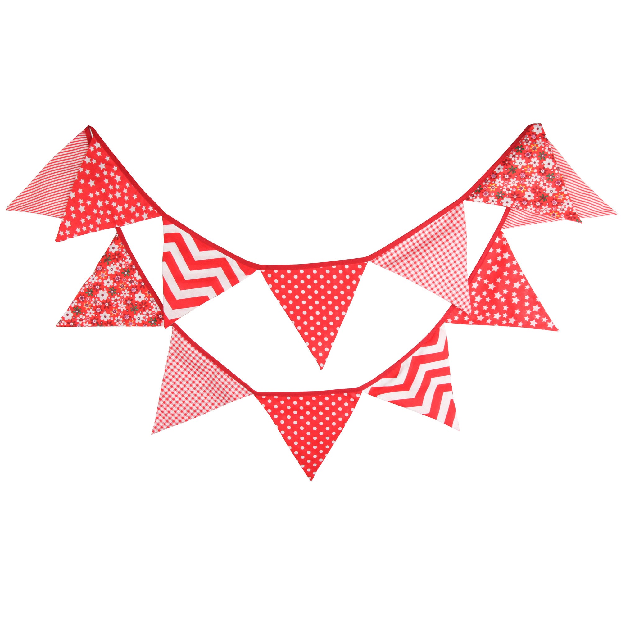 Vintage Floral Triangle Flag Fabric Banner Bunting Garlands for Wedding
