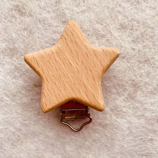Beech Animal Pacifier Clip Wooden Baby Pacifier Clip