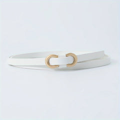 Vintage Metal Buckle Thin Belt Jeans Pants Belt