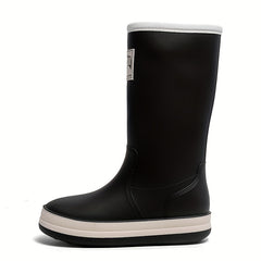 Quick Drying Flat Rain Boots Waterproof Non Slip Thickened Outdoor PVC Shoes
