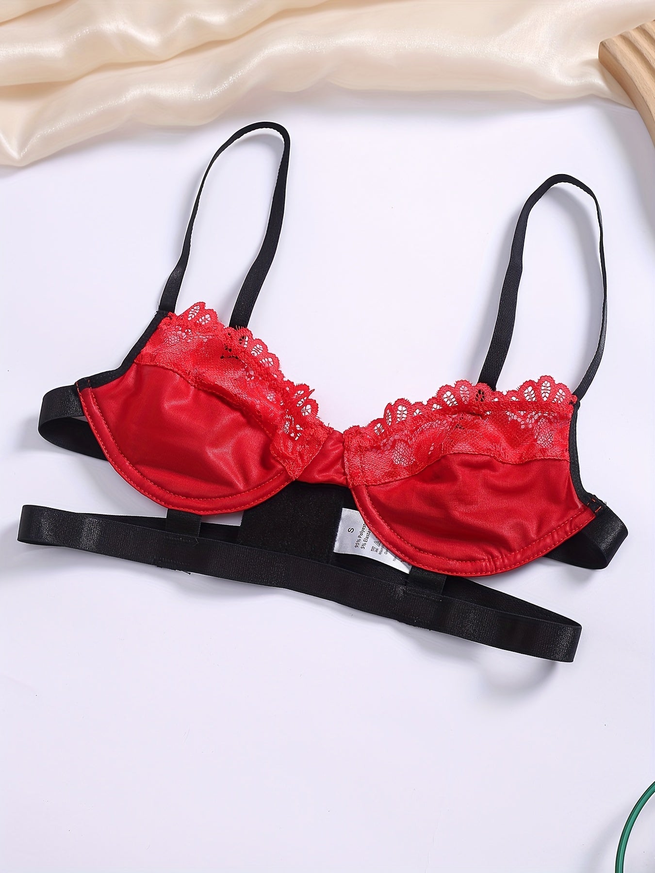 Floral Lace Lingerie Set Push Up Bra & Panties